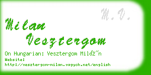 milan vesztergom business card